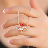 Silver Rose Infinite Rose Women's Necklace